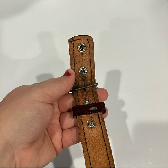 Vintage leather‎ belt with Eagle brass buckle by John T. Judd size 34 - Picture 4 of 6
